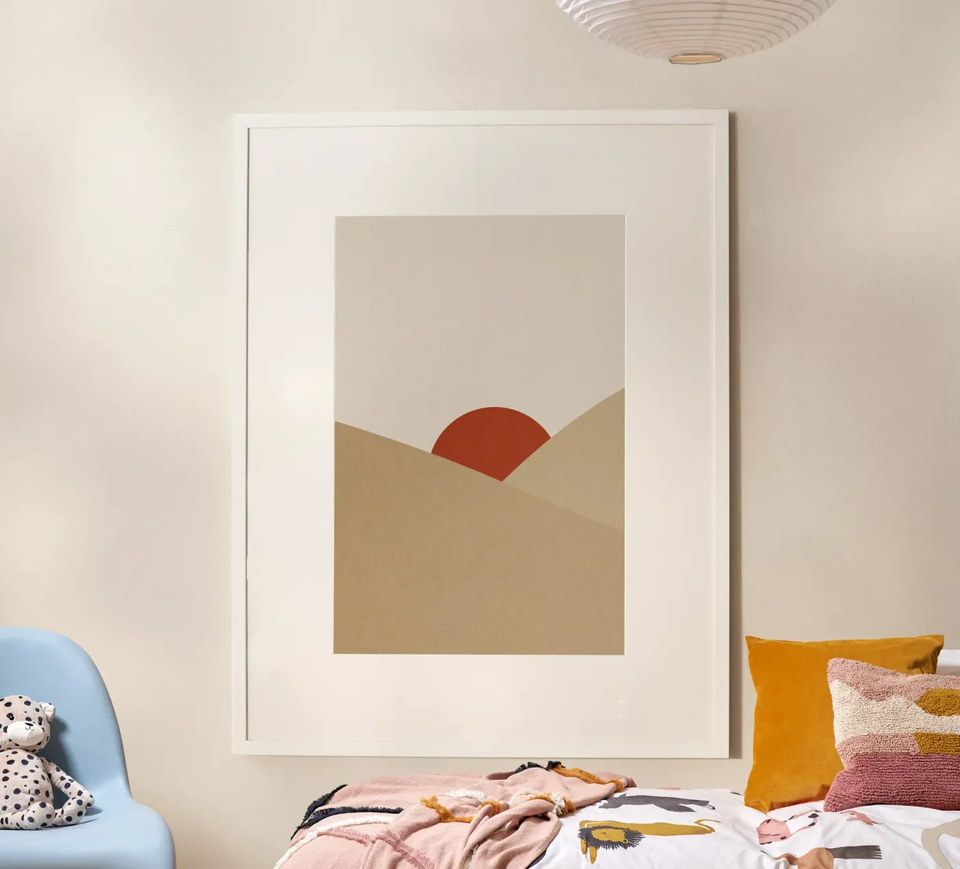 Boho Desert Geometry Sunset poster da pierosvisuals