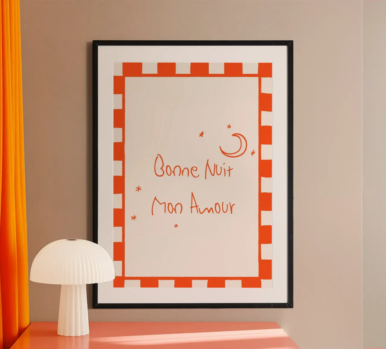 Bonne Nuit Mon amour poster by Attaboy Dsgn