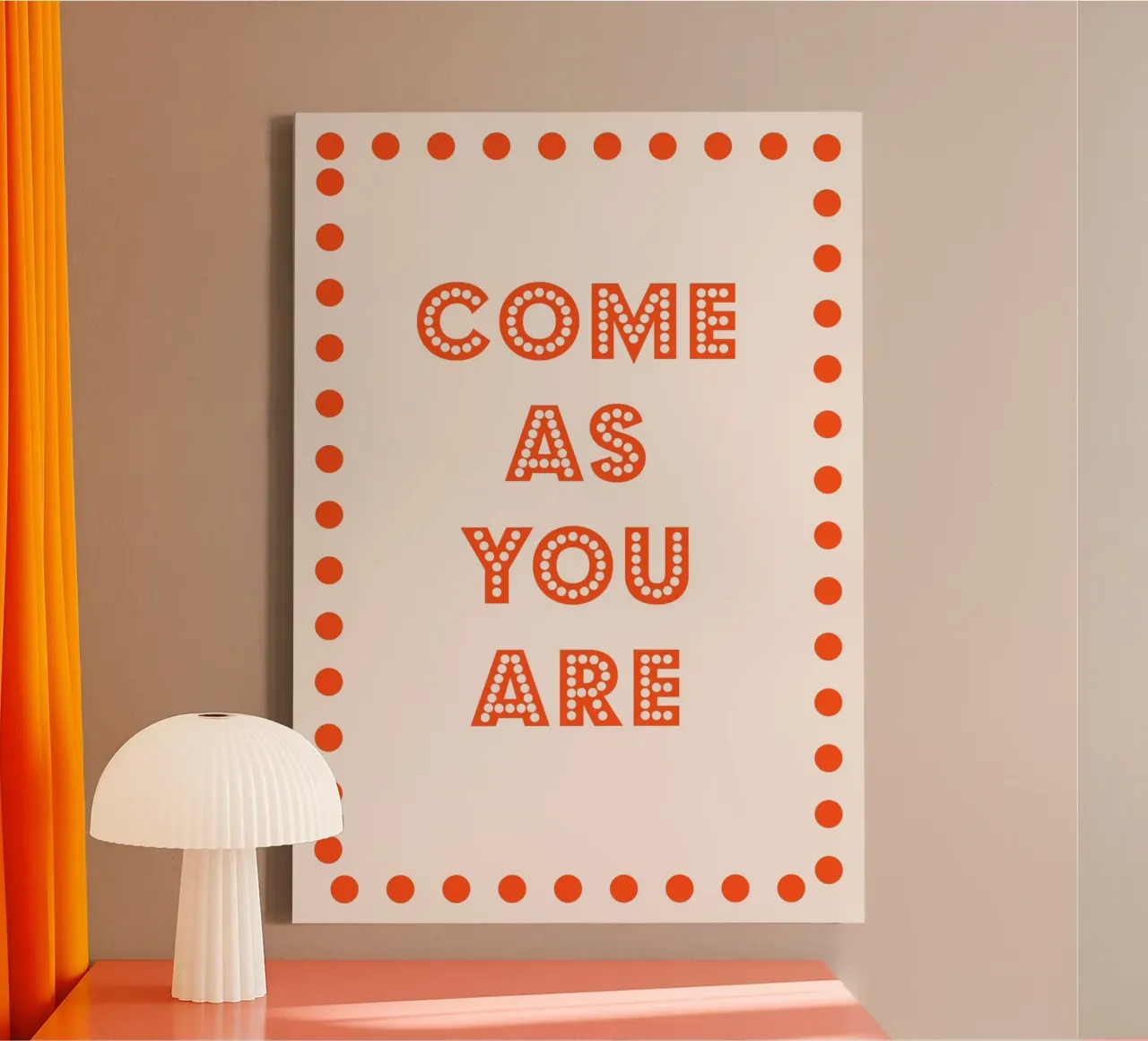 Come As You Are tela con Cornice a cassetta da Attaboy Dsgn