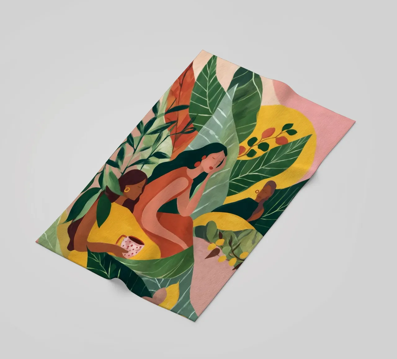 Among the Leaves beach towel by Clara August