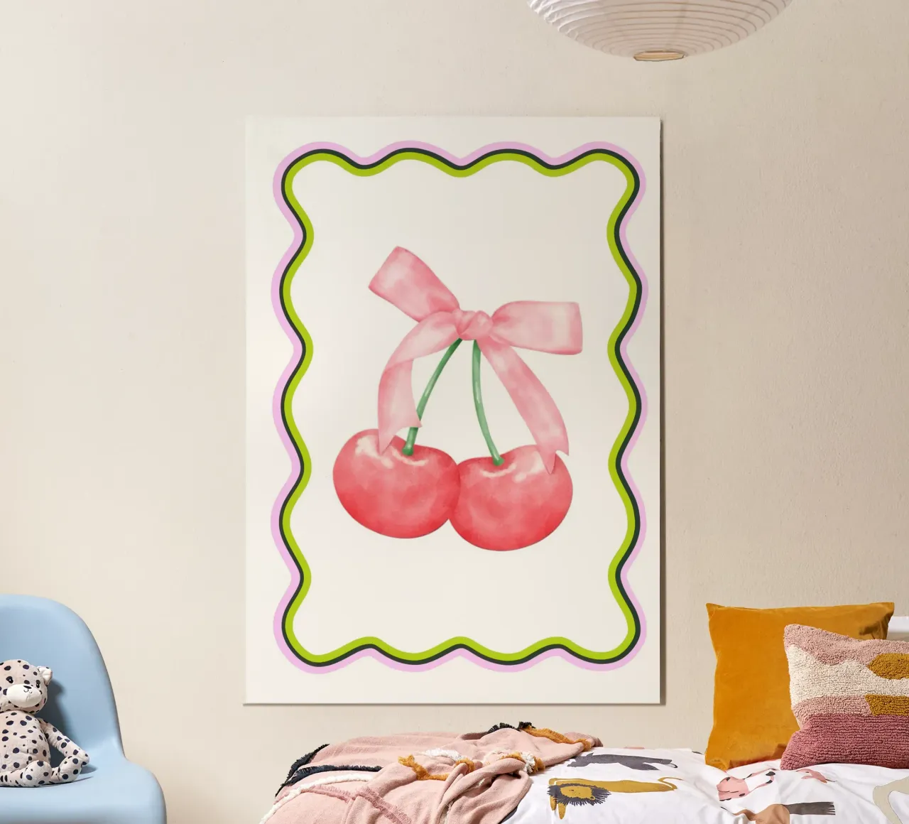 Sweet Cherry Love poster met aluminium frame van Attaboy Dsgn