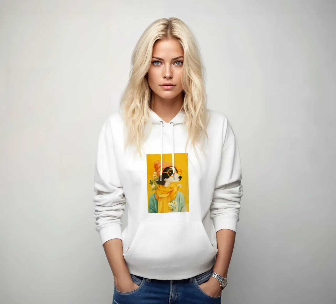 Sunny Side Up felpa con cappuccio da Clara August