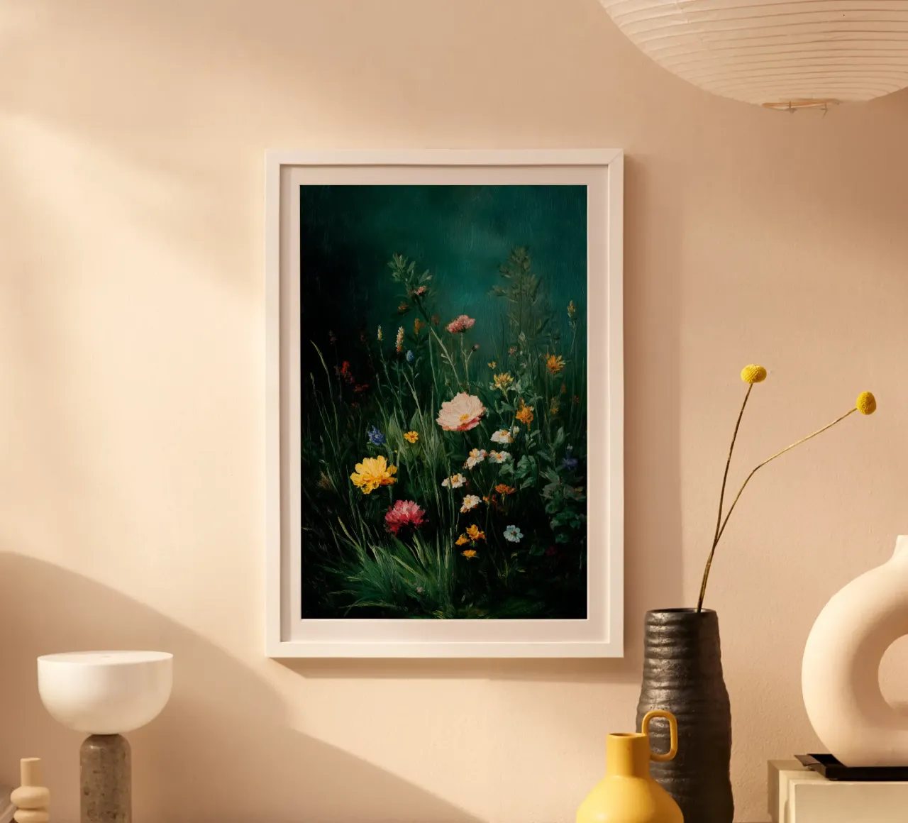 Wildflowers 0002 poster with plastic frame by erdengut