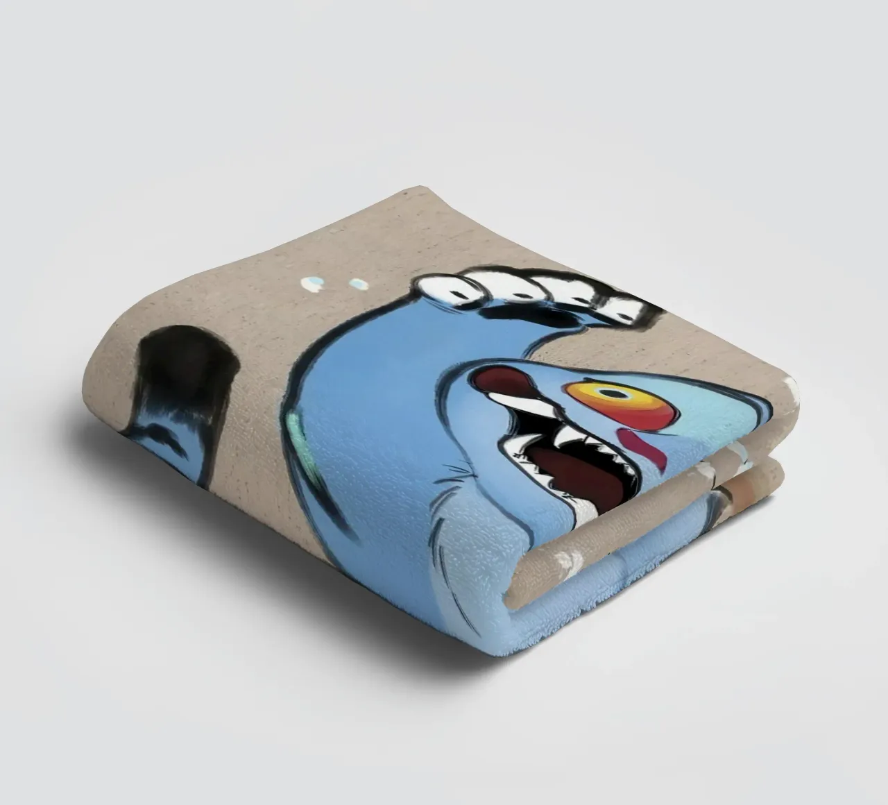 Demon Tiger and Bird towel by NextPixel