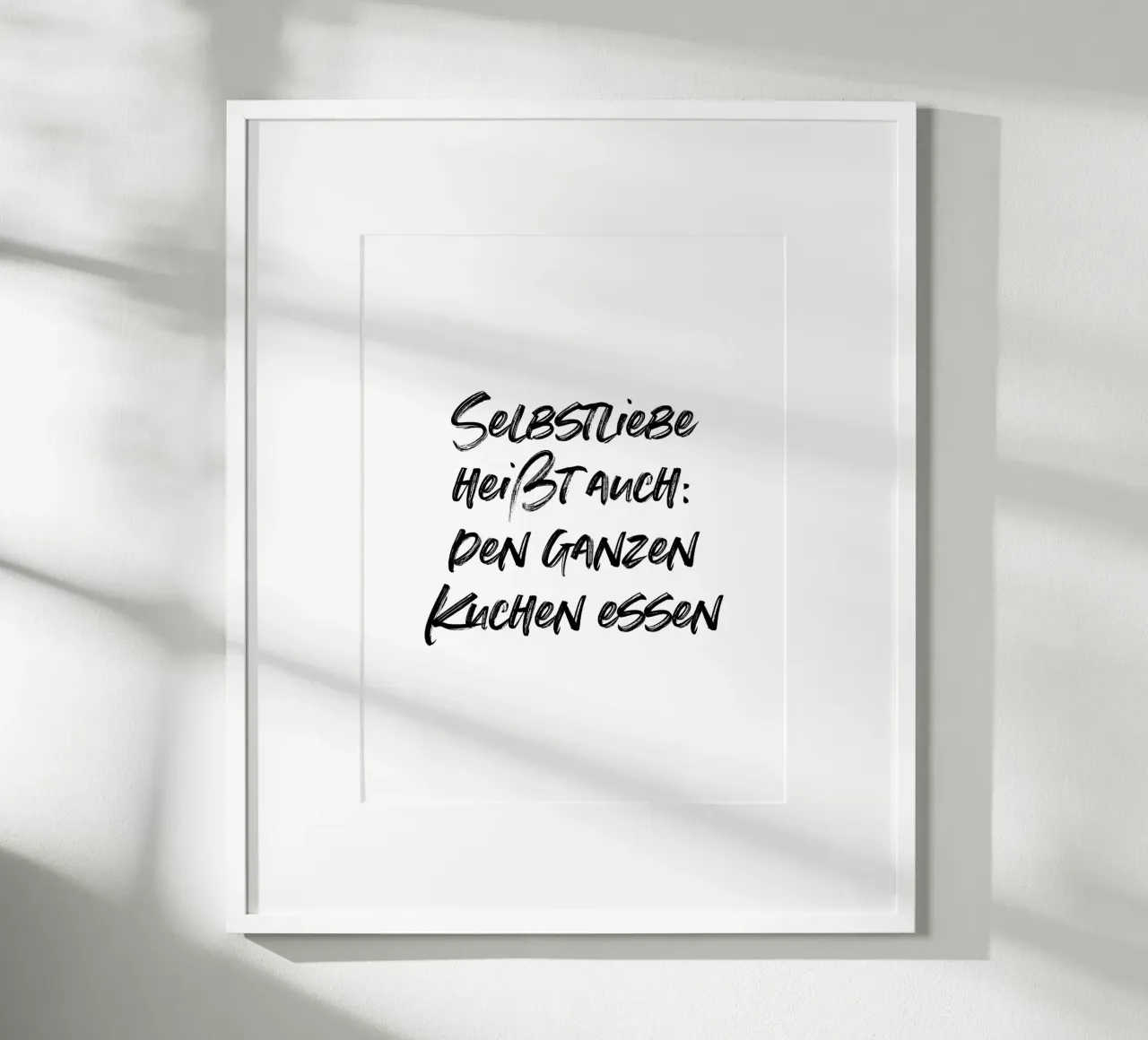 Selbstliebe heißt auch: den ganzen Kuchen essen hahnemühle by just typo