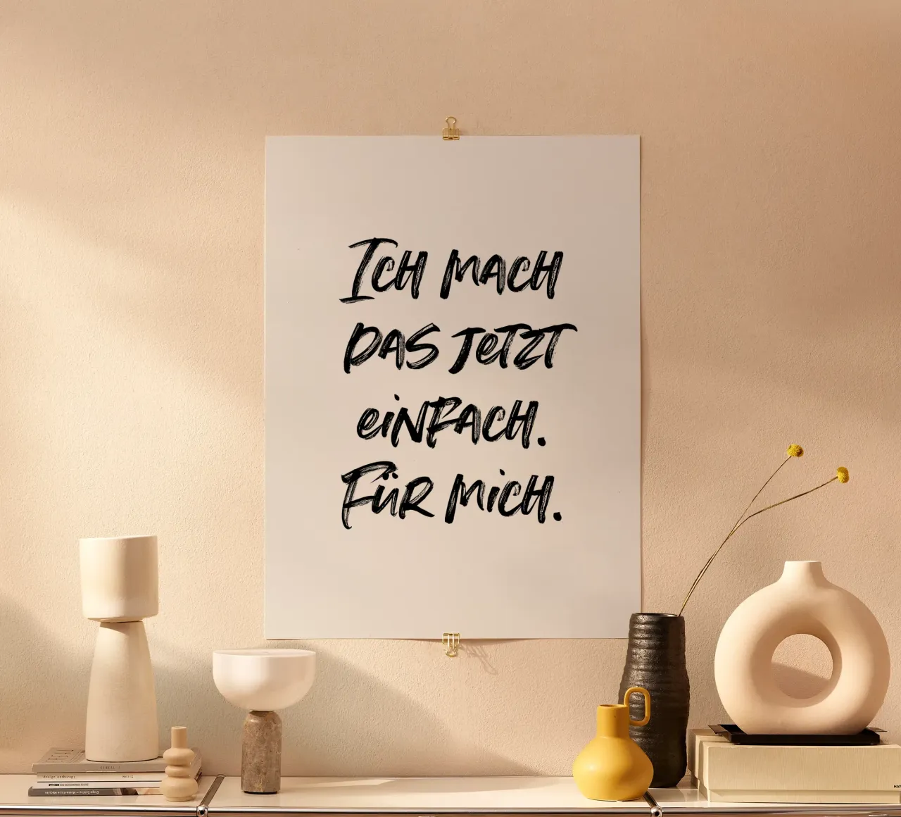 Ich mach das jetzt einfach. Für mich. | minimalistic design hahnemühle van just typo