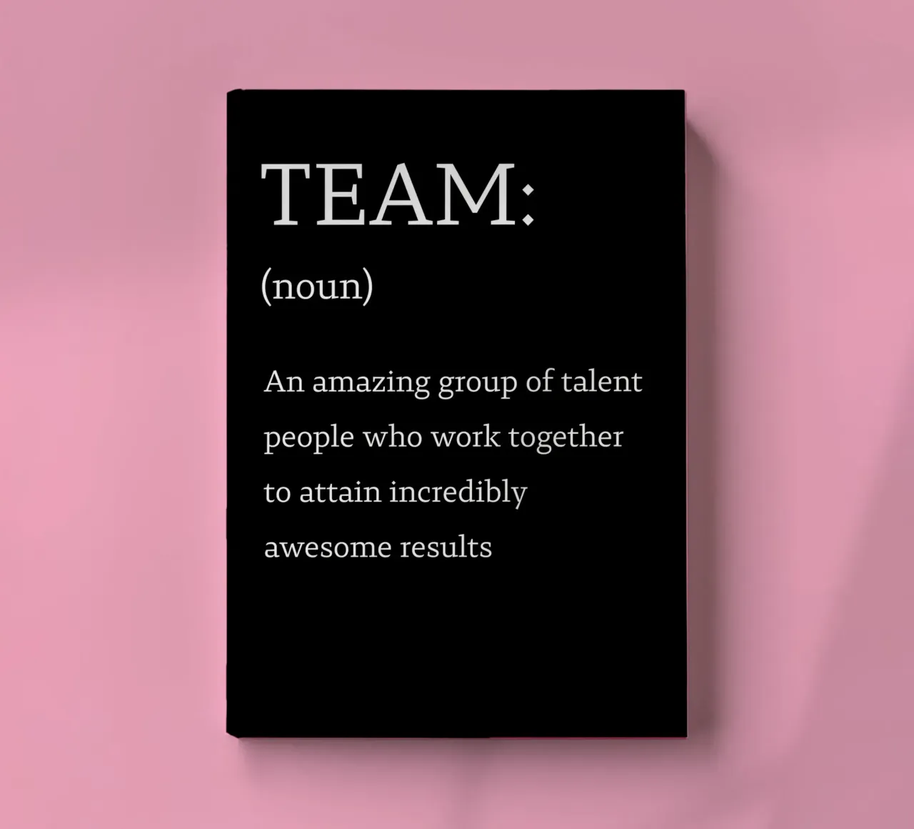 Inspirational Team Noun Office notebook by edsonramosart
