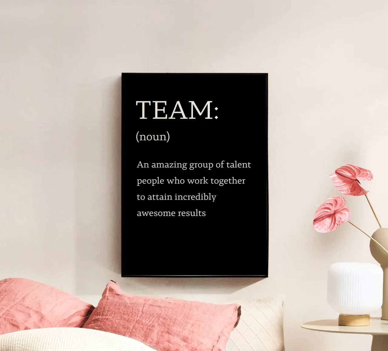 Inspirational Team Noun Office acryl van edsonramosart