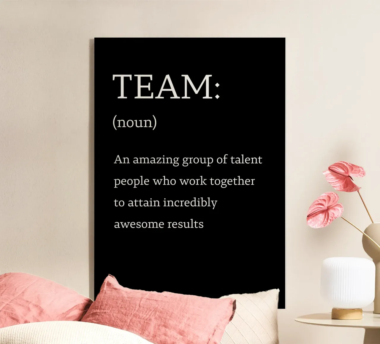 Inspirational Team Noun Office acryl van edsonramosart