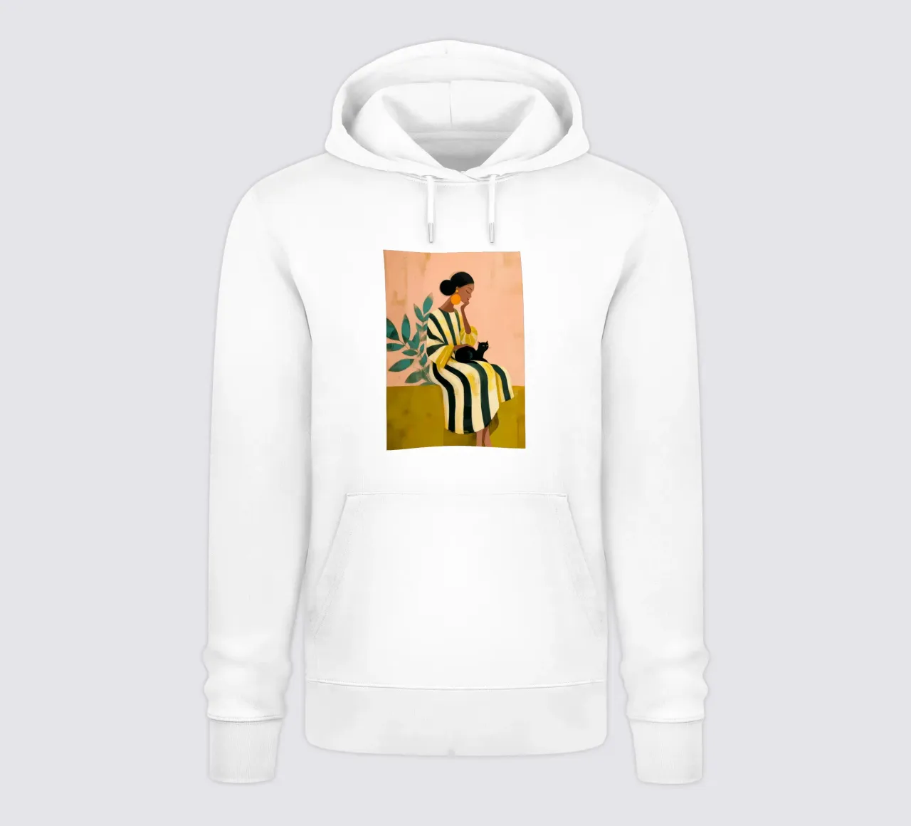 Stripes and Whiskers felpa con cappuccio da Clara August