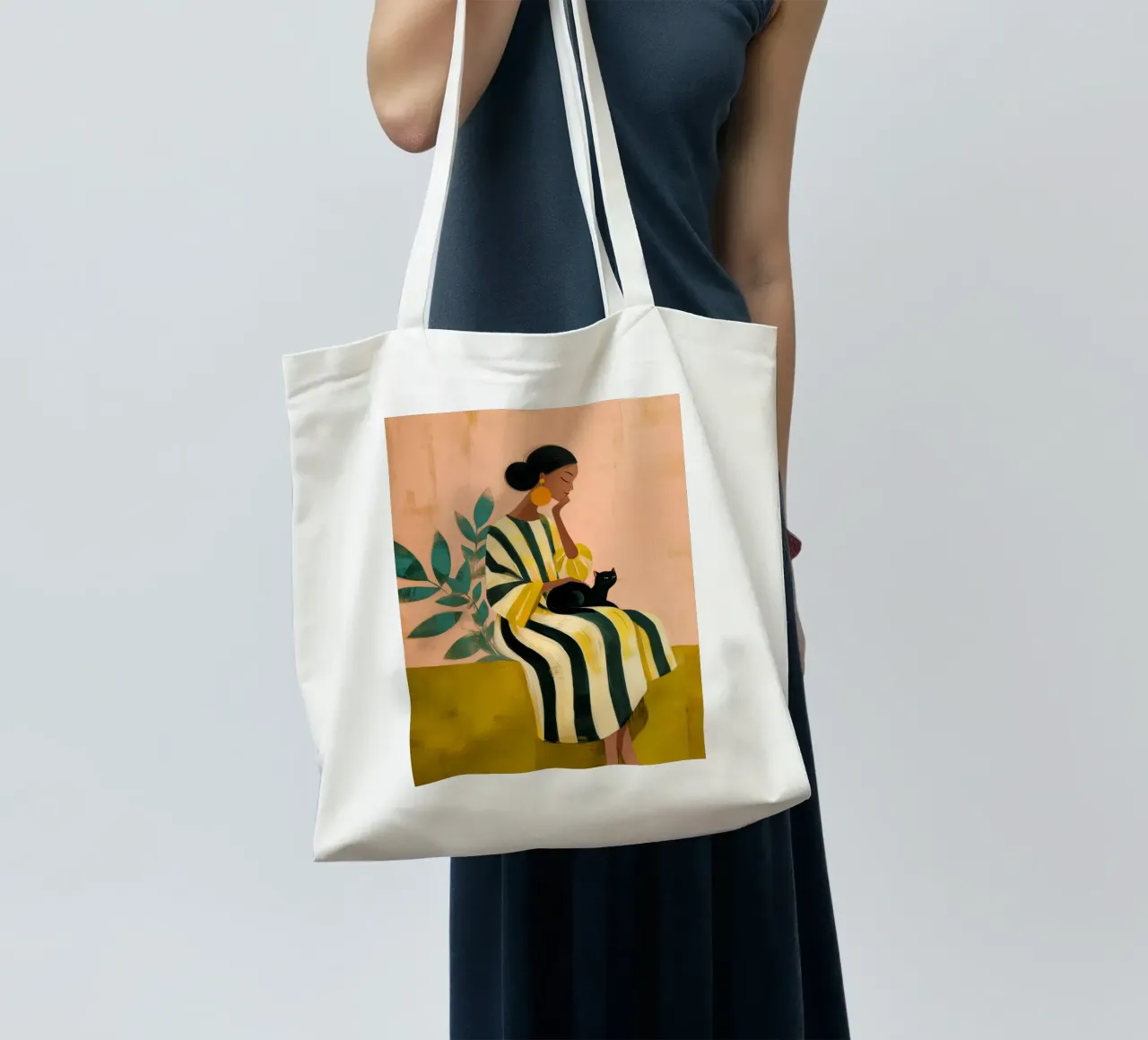 Stripes and Whiskers borsa in juta da Clara August