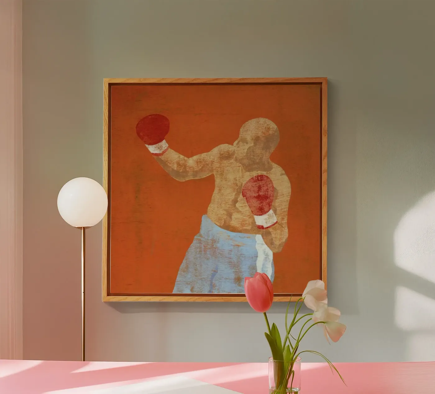 Boxer 2 acryl van Andy Bridge