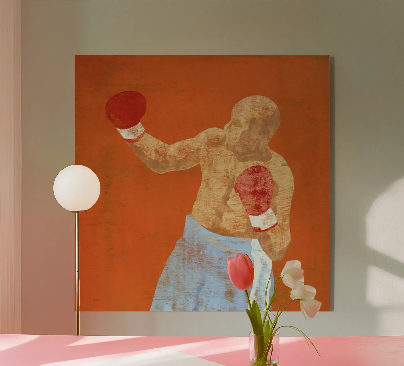 Boxer 2 acryl van Andy Bridge