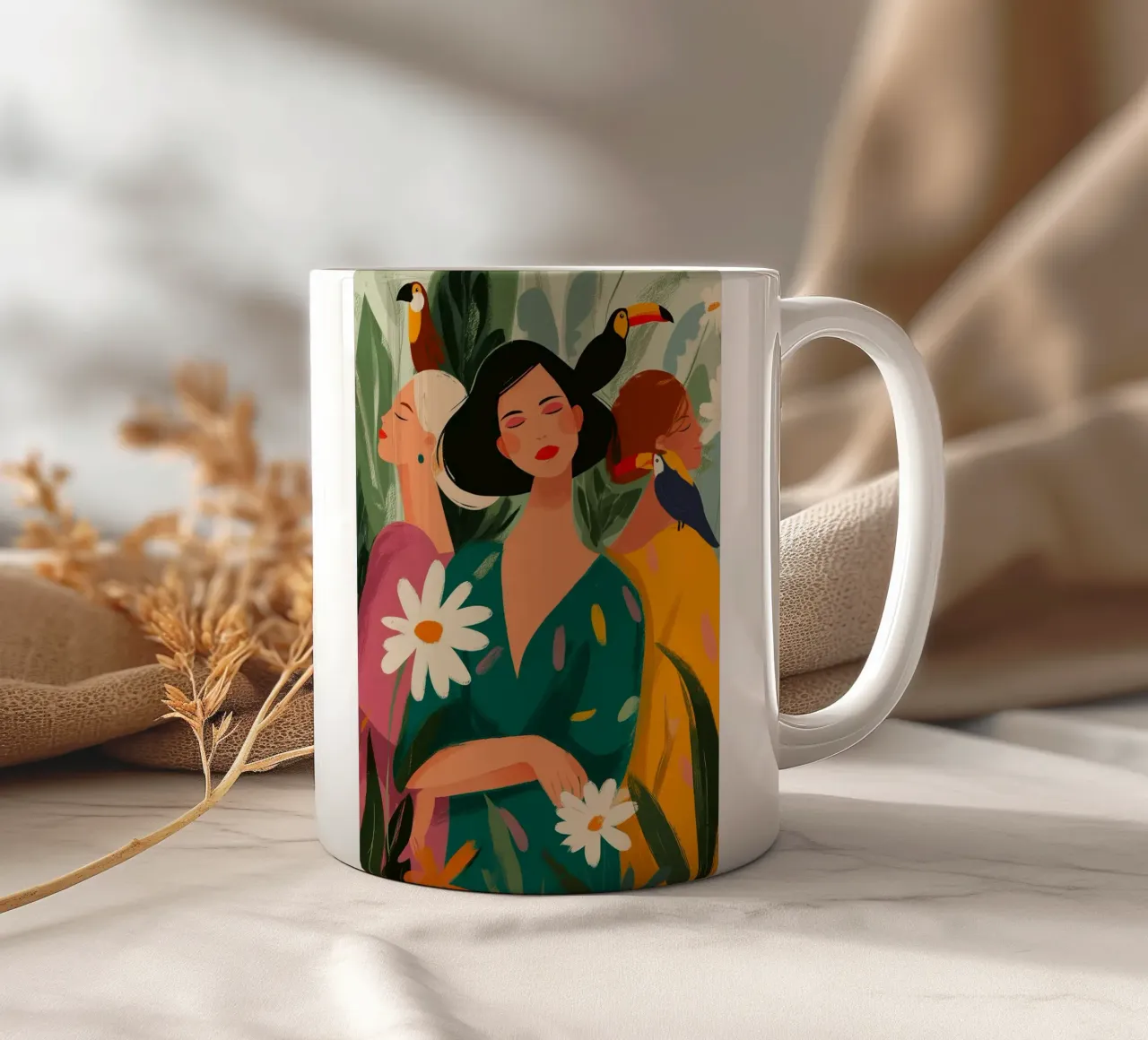 Tropica Tranquila I tazza in ceramica da Clara August