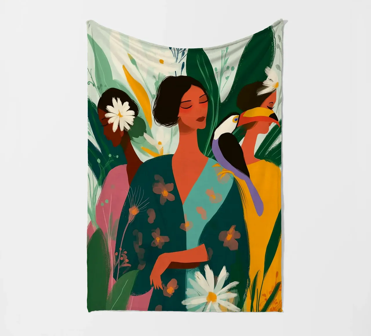 Tropica Tranquila II fleece blanket by Clara August