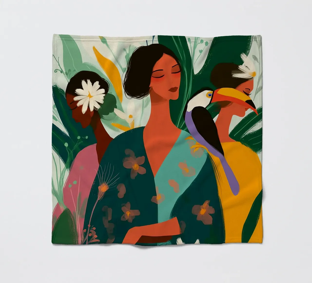 Tropica Tranquila II fleece blanket by Clara August