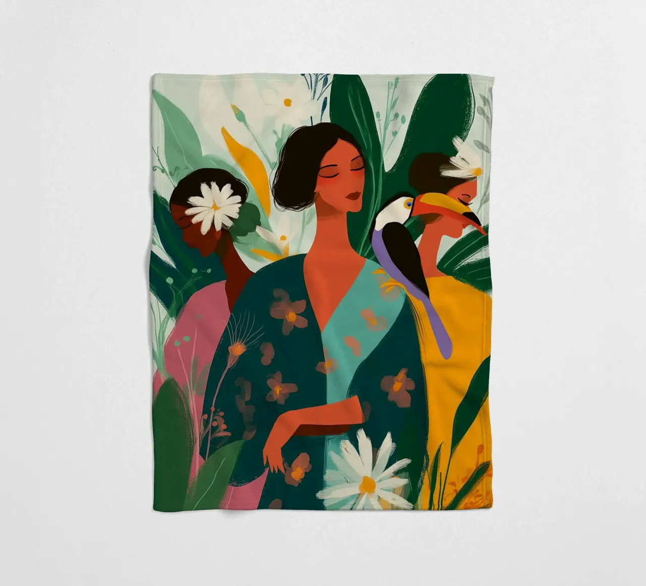 Tropica Tranquila II fleece blanket by Clara August