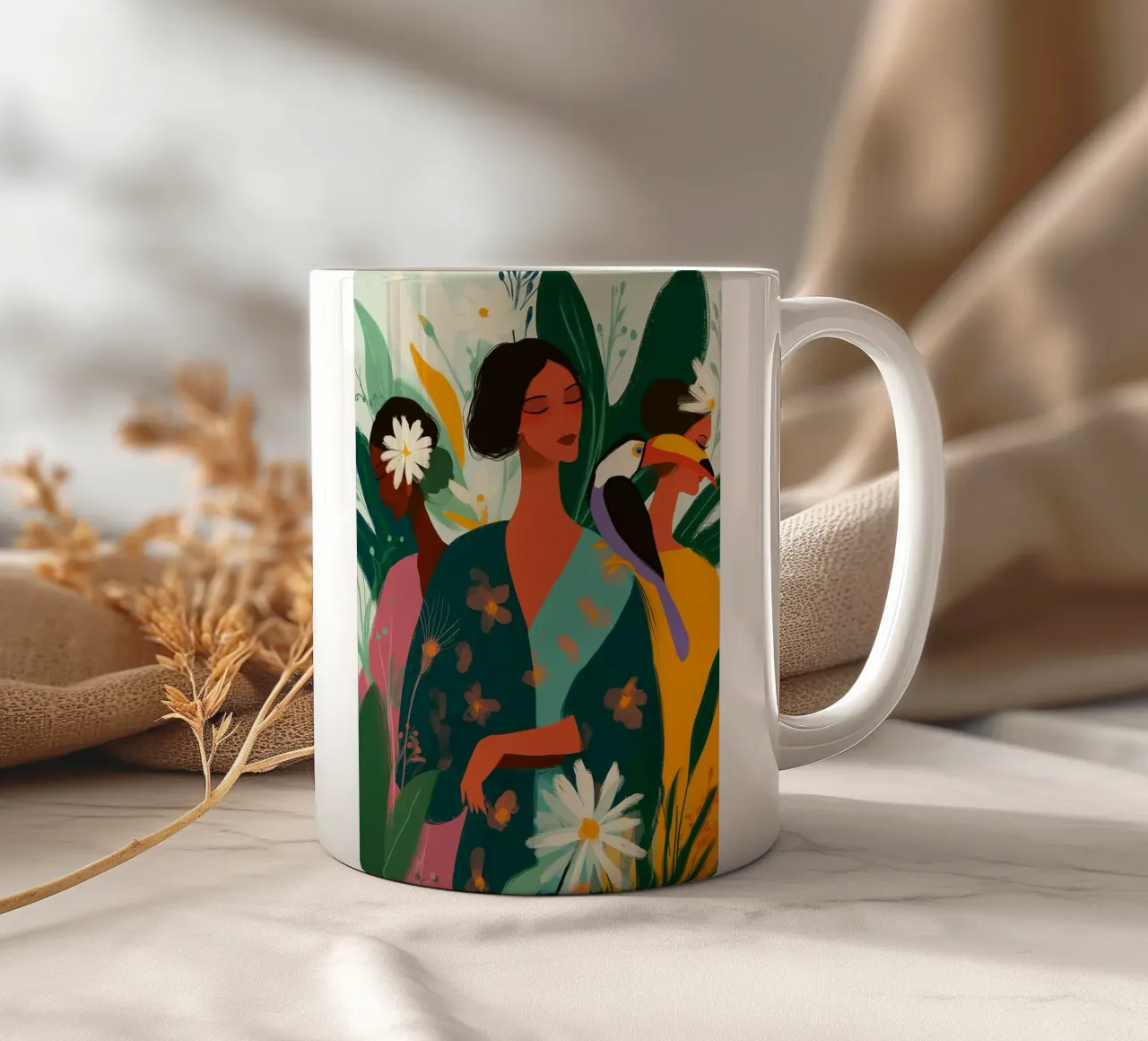 Tropica Tranquila II tazza in ceramica da Clara August