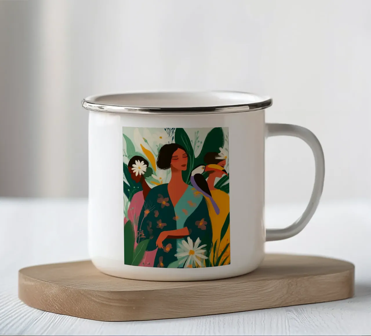 Tropica Tranquila II tazza in smalto da Clara August