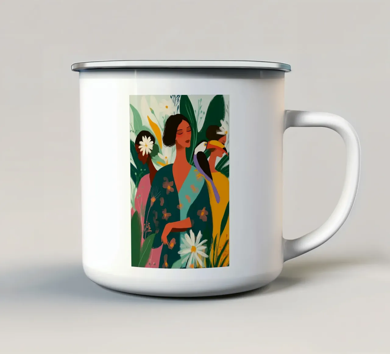 Tropica Tranquila II tazza in smalto da Clara August
