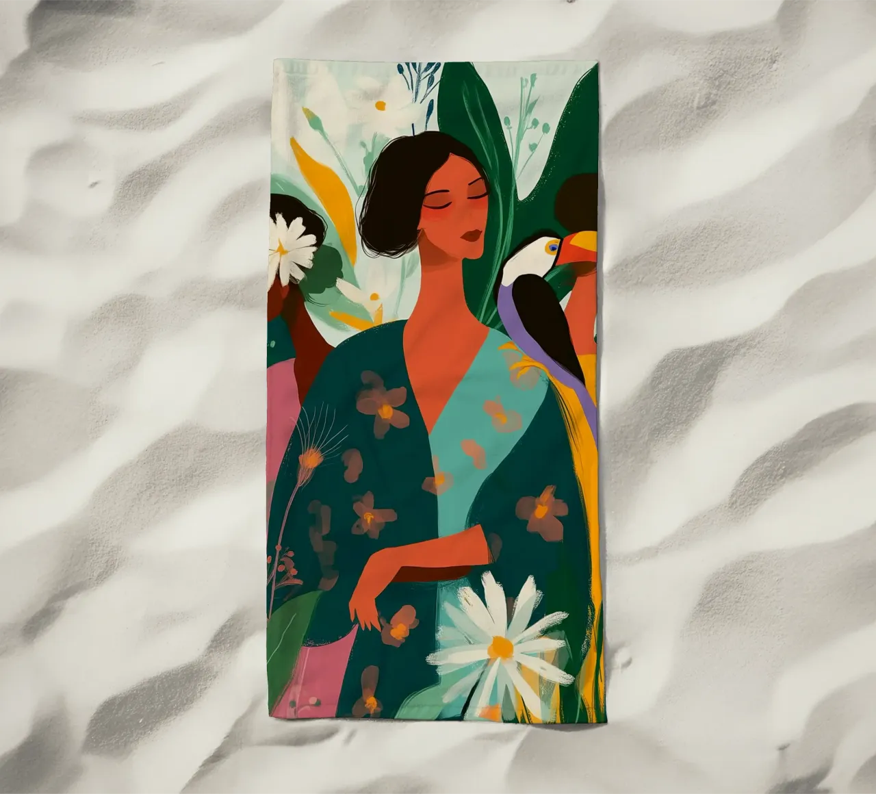 Tropica Tranquila II beach towel by Clara August