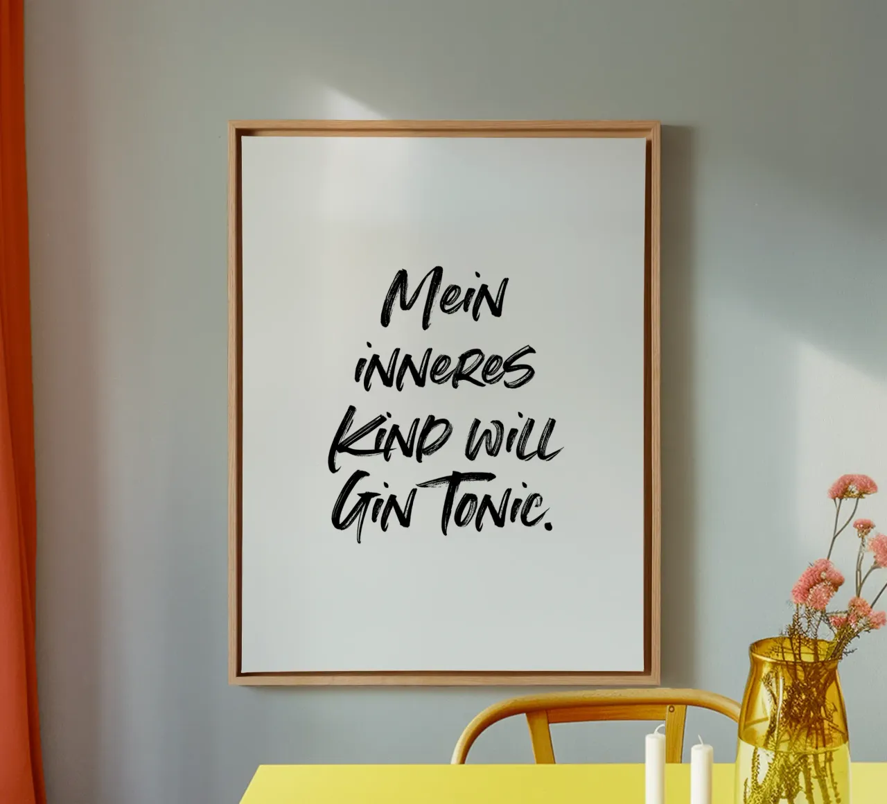 Mein inneres Kind will Gin Tonic. | minimalistic design tela da just typo