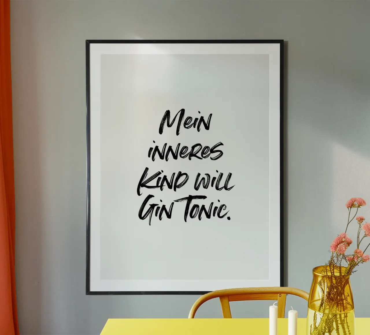 Mein inneres Kind will Gin Tonic. | minimalistic design carta hahnemühle da just typo