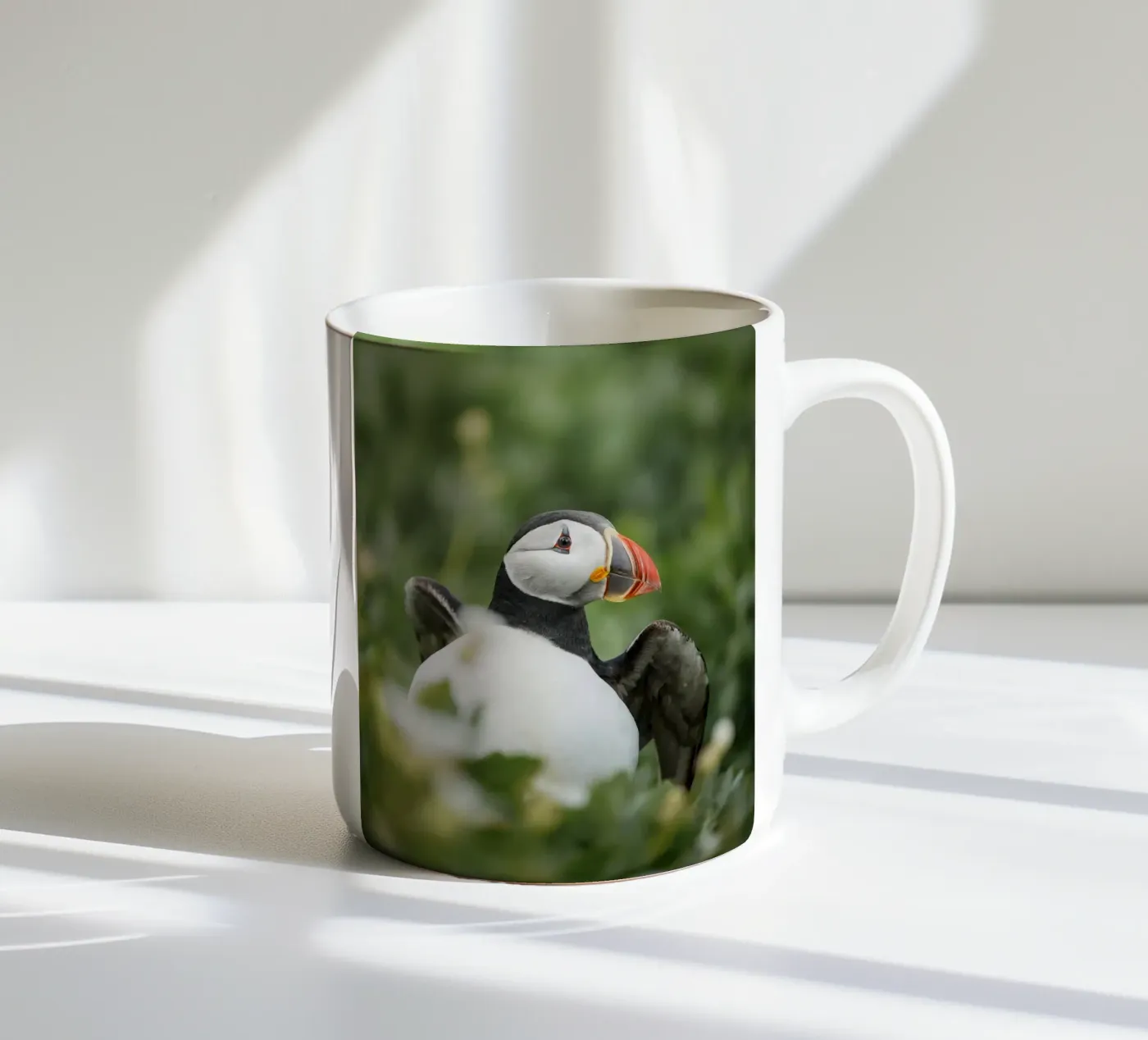 Puffin ceramic mug by Tom's Wildlife