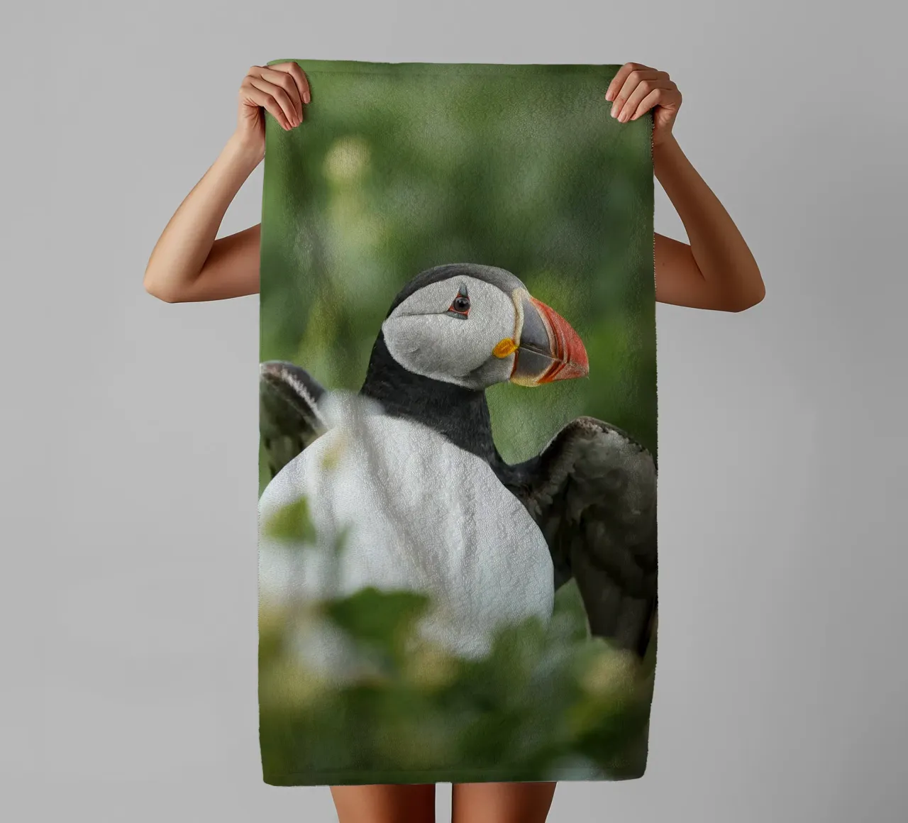 Puffin asciugamano da bagno da Tom's Wildlife