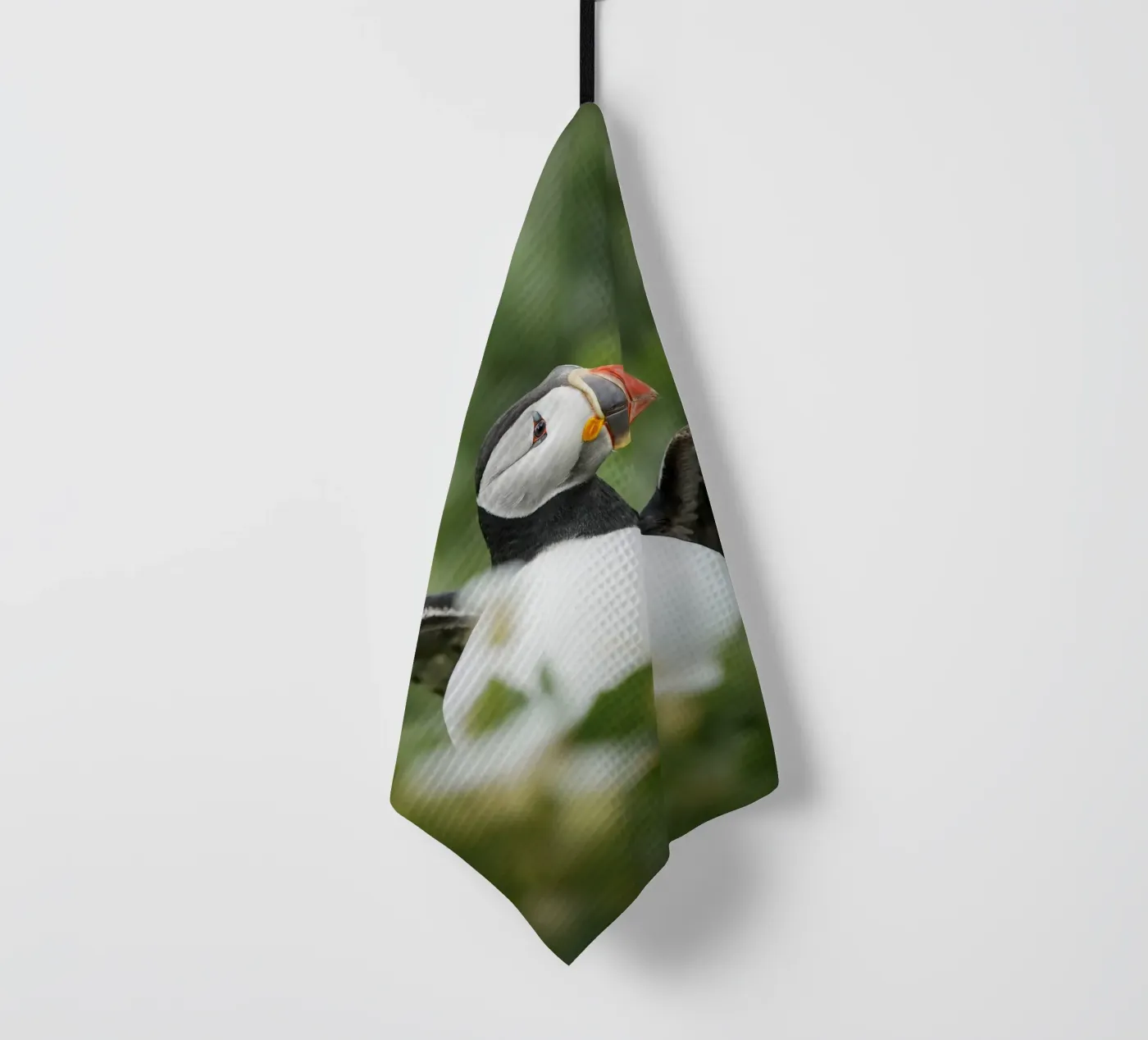 Puffin tea towel by Tom's Wildlife