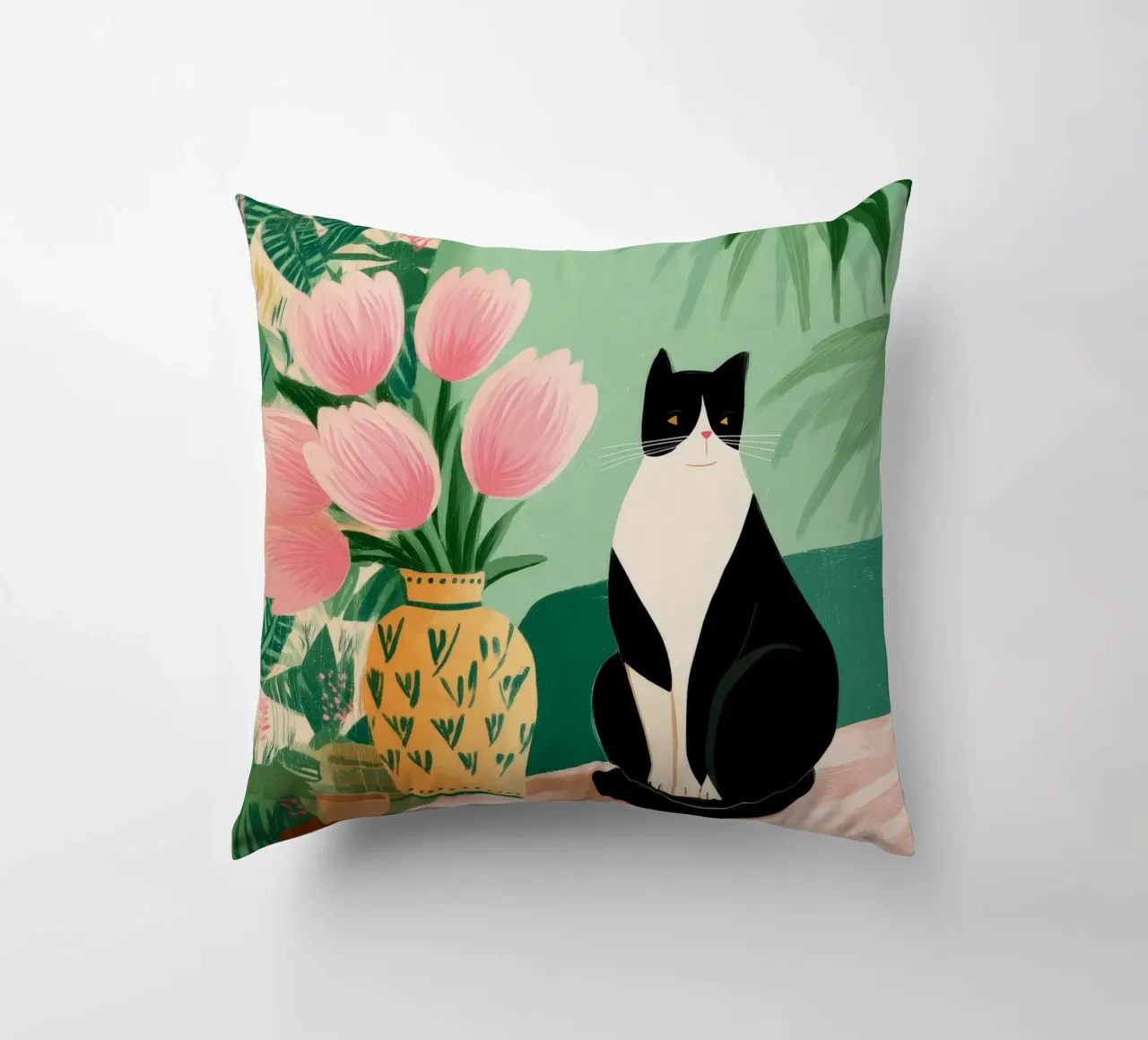 Tulips and Whiskers I cuscino da Clara August