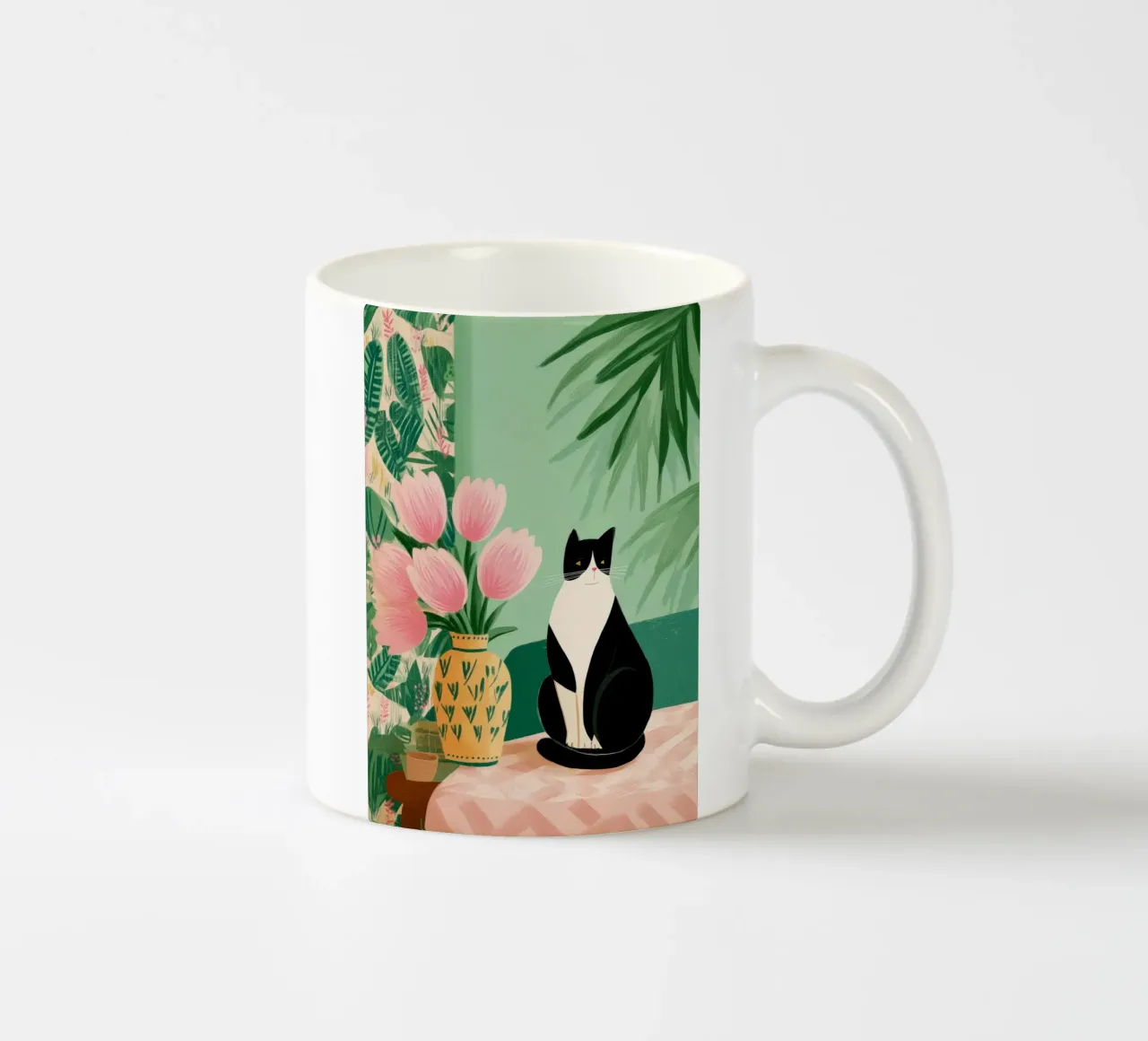 Tulips and Whiskers I tazza in ceramica da Clara August