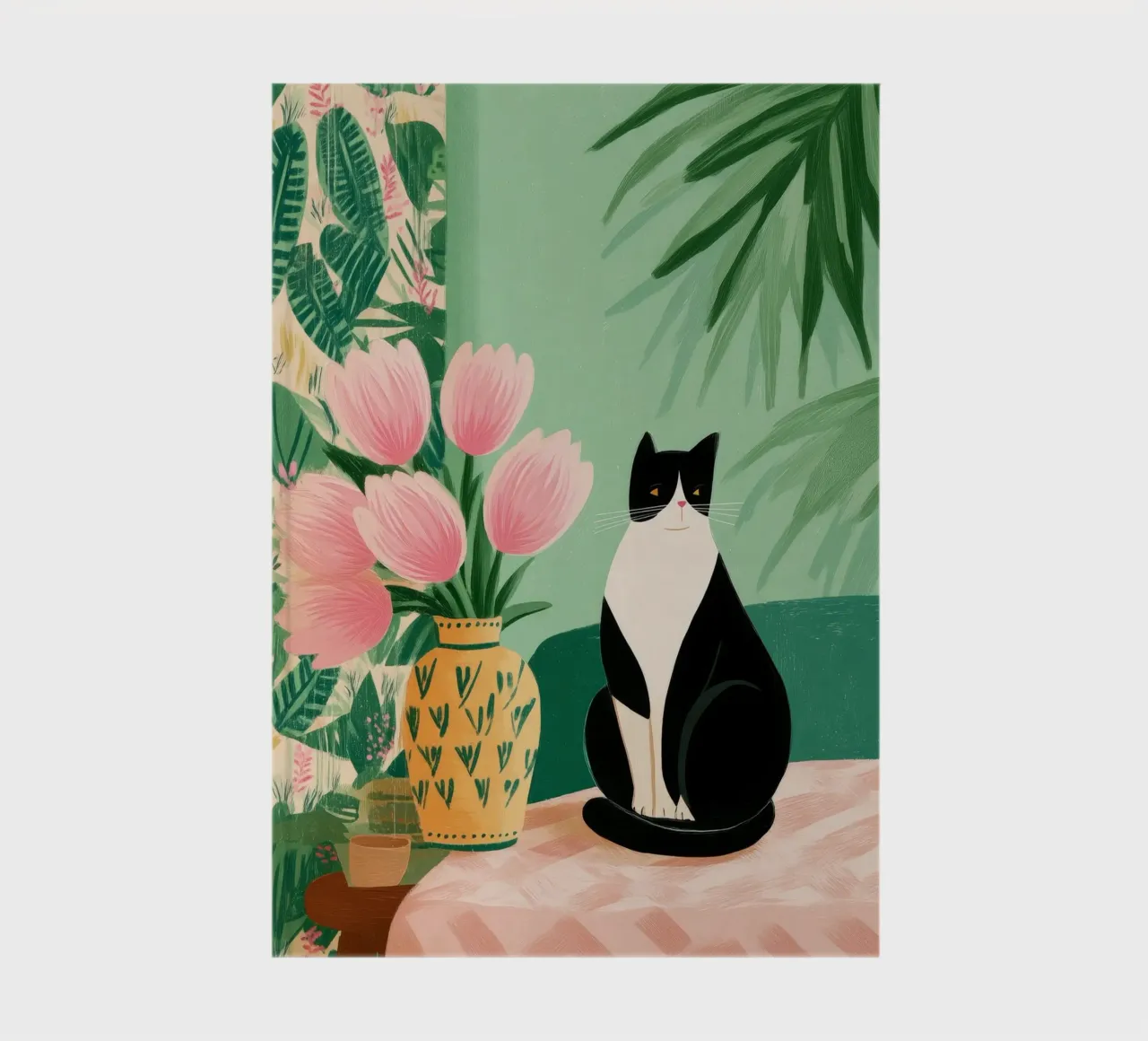 Tulips and Whiskers I notebook by Clara August