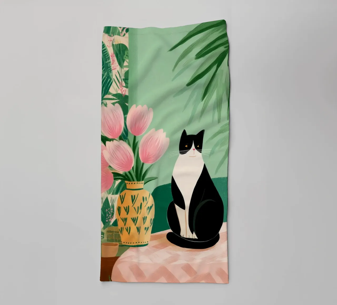 Tulips and Whiskers I asciugamano da bagno da Clara August