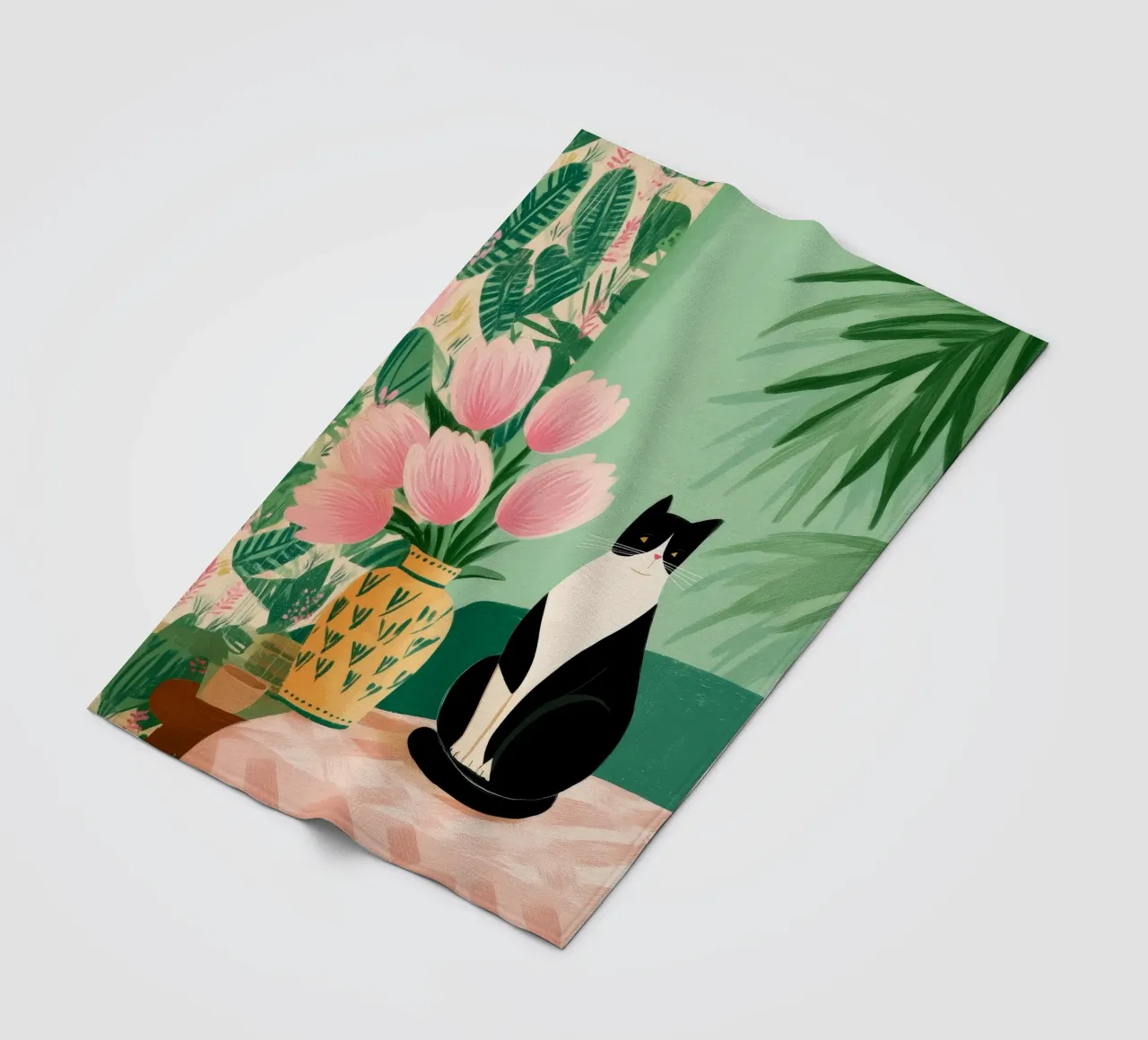 Tulips and Whiskers I coperta in pile da Clara August