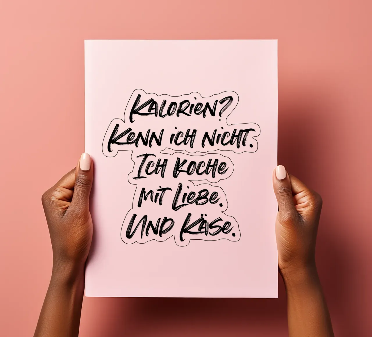 Kalorien? Kenne ich nicht. | minimalistic design Stickerbogen von just typo