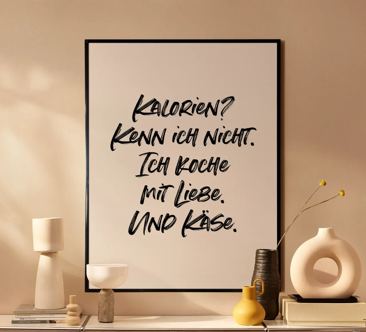 Kalorien? Kenne ich nicht. | minimalistic design carta hahnemühle da just typo