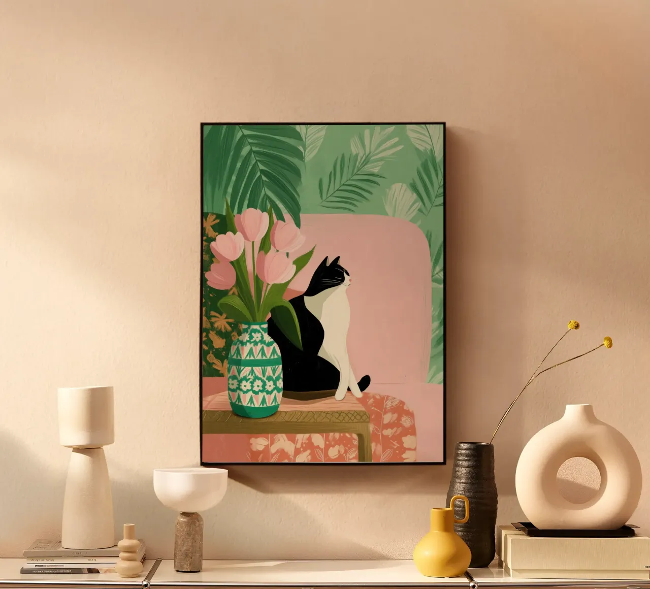Tulips and Whiskers II alluminio dibond da Clara August