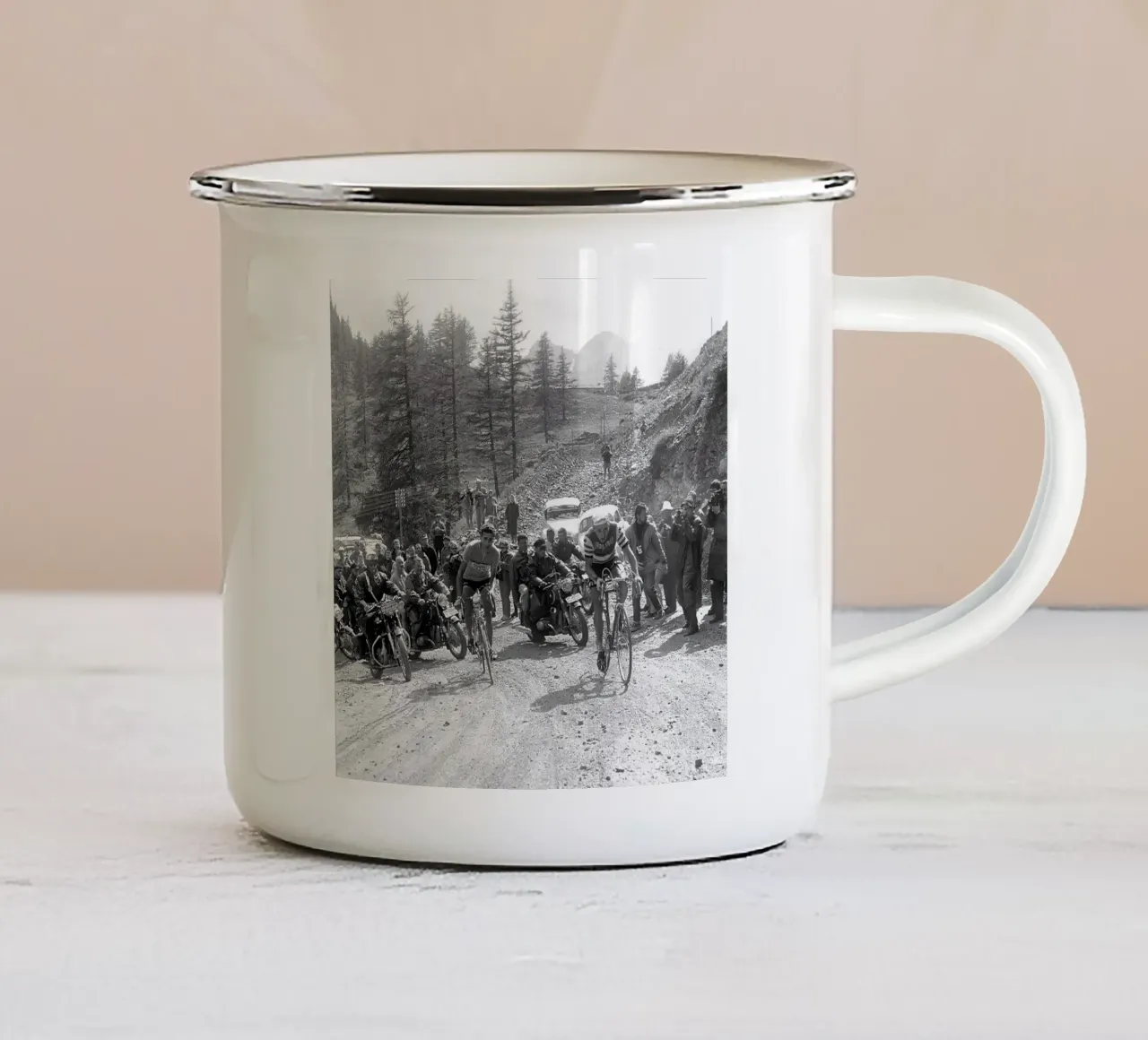 TDF 1948 Re della Montagna Vintage tazza in smalto da Goodshops
