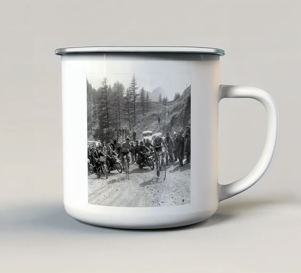 TDF 1948 Re della Montagna Vintage tazza in smalto da Goodshops