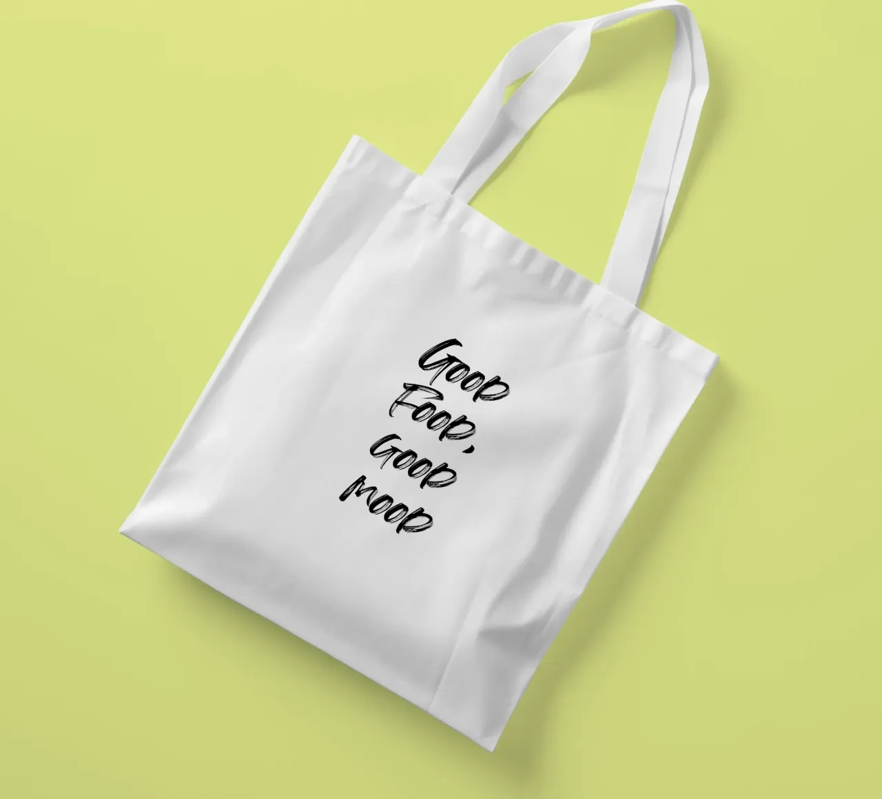 Good food, good mood | minimalistic design borsa in juta da just typo