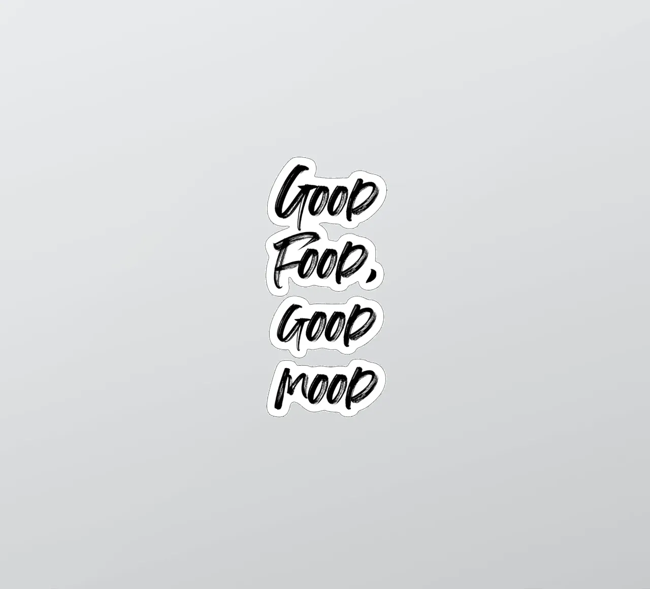 Good food, good mood | minimalistic design Sticker von just typo