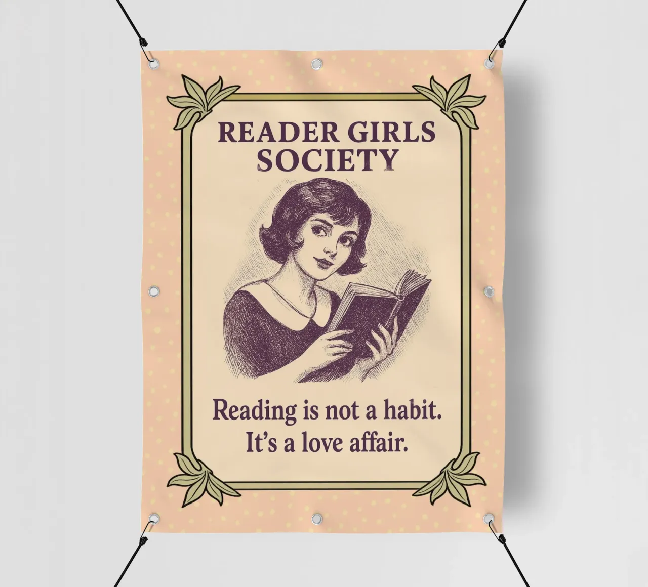Société des lectrices : La lecture est une affaire d'amour bâche pvc de Taika Tori Art