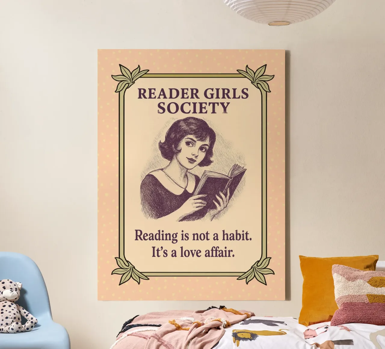 Société des lectrices : La lecture est une affaire d'amour toile de Taika Tori Art