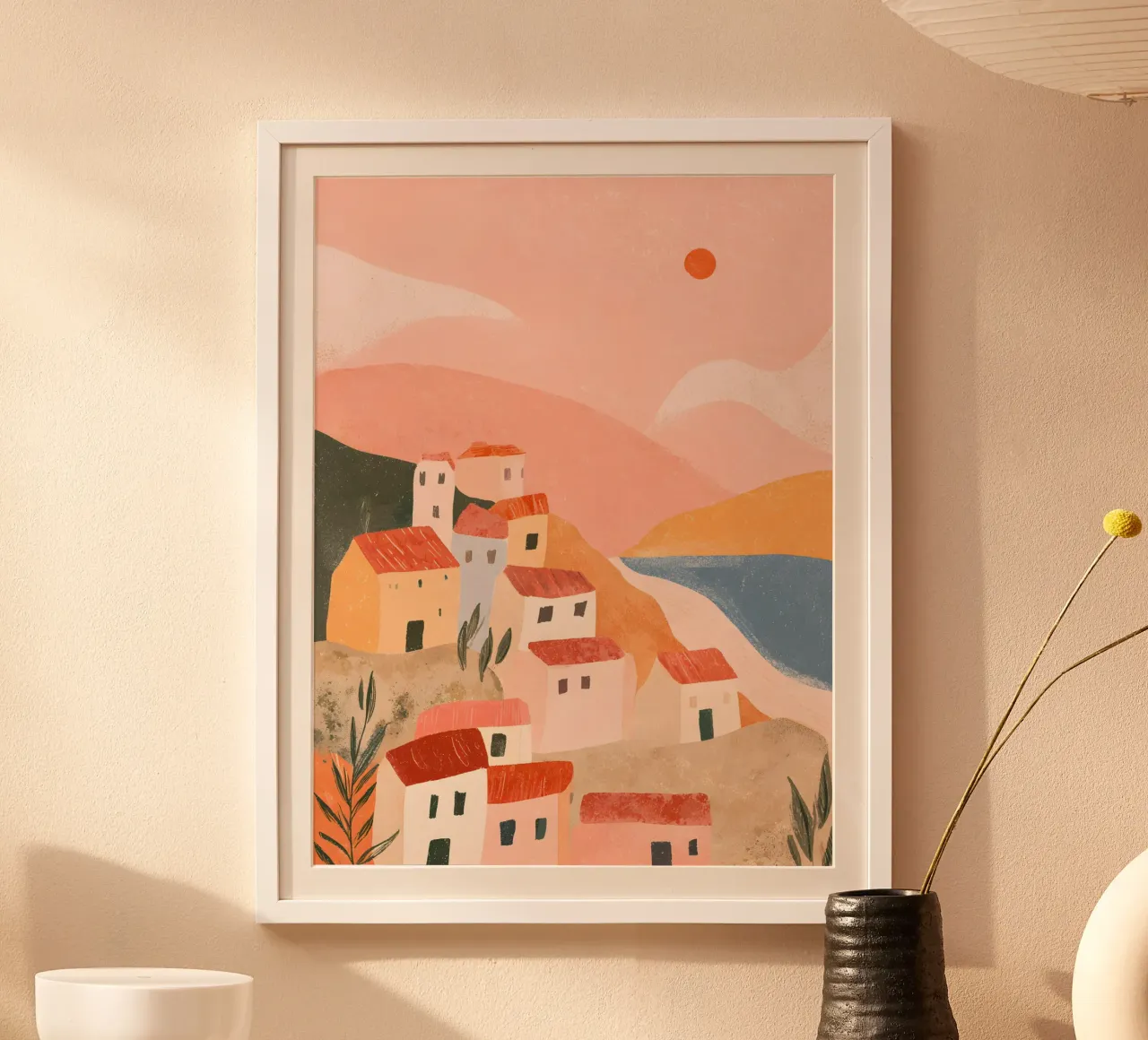 Tuscany poster with wooden frame by Gypsy Galleria