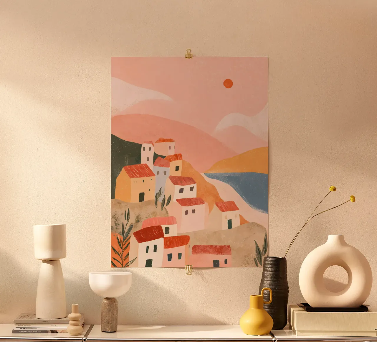 Tuscany poster with wooden frame by Gypsy Galleria