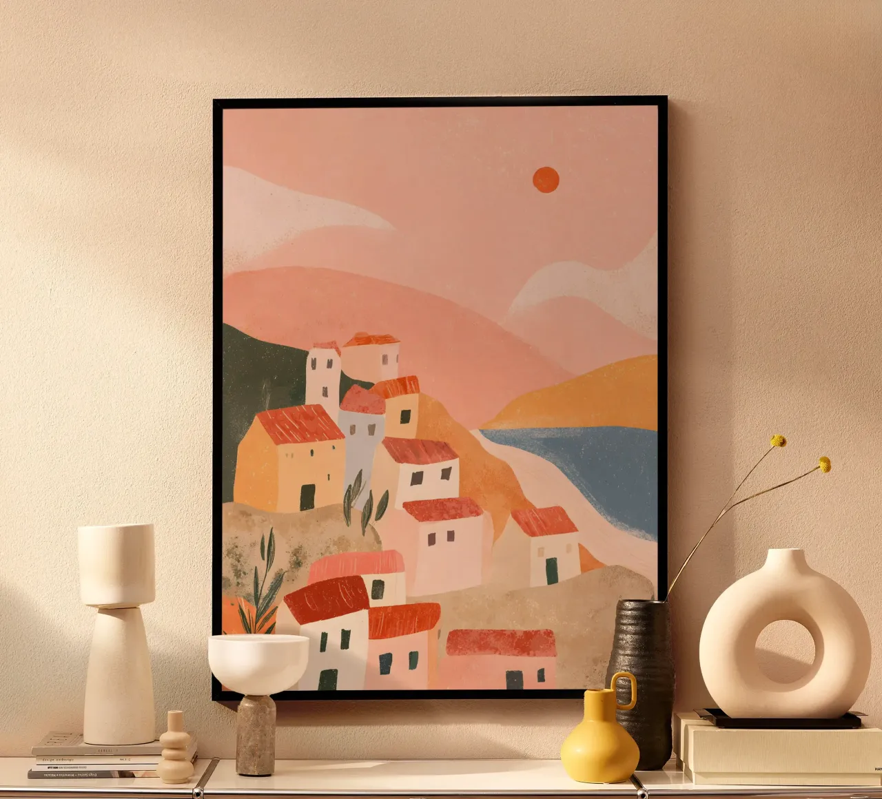 Tuscany poster with wooden frame by Gypsy Galleria