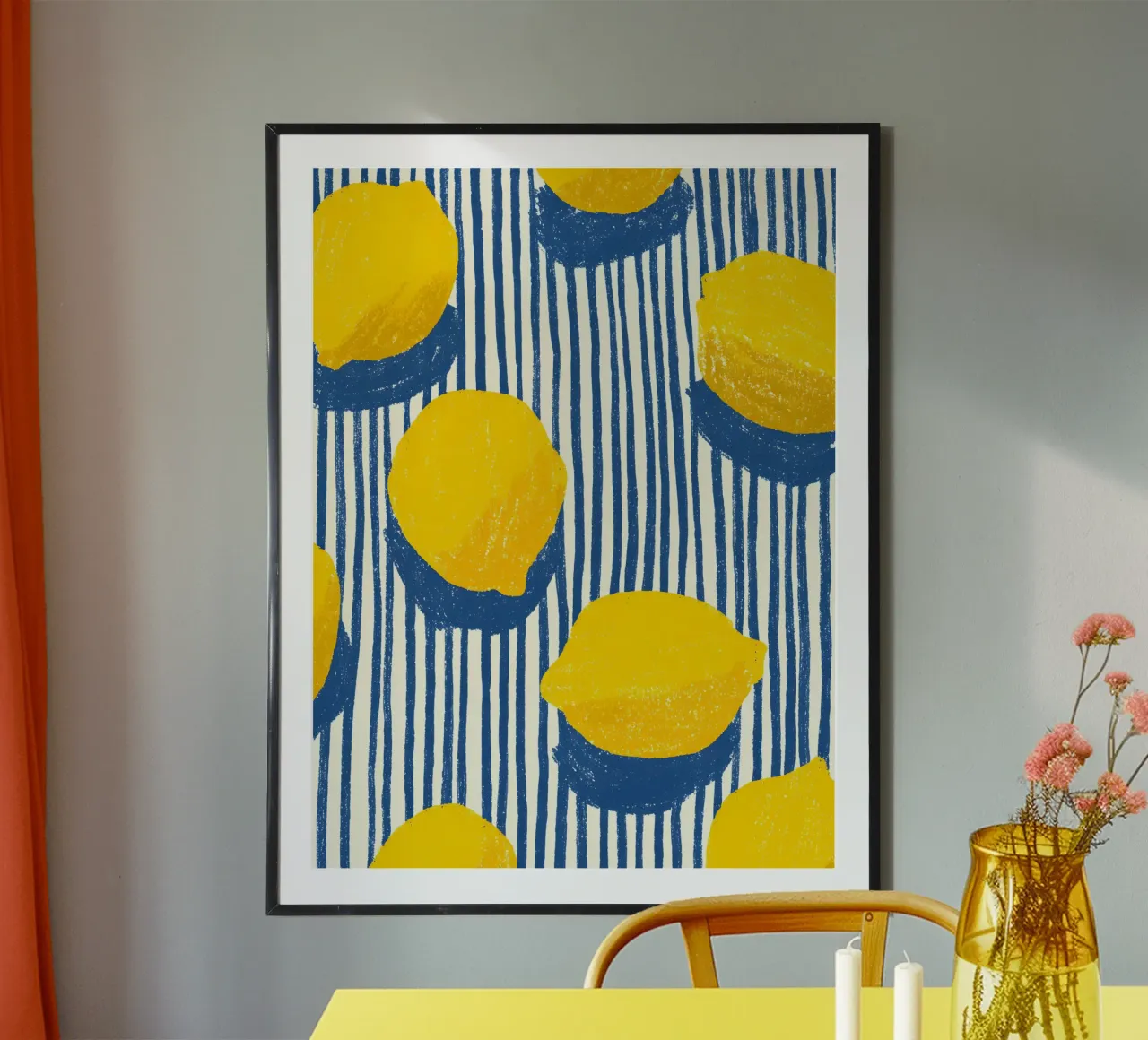The Lemons poster with aluminum frame by Gypsy Galleria