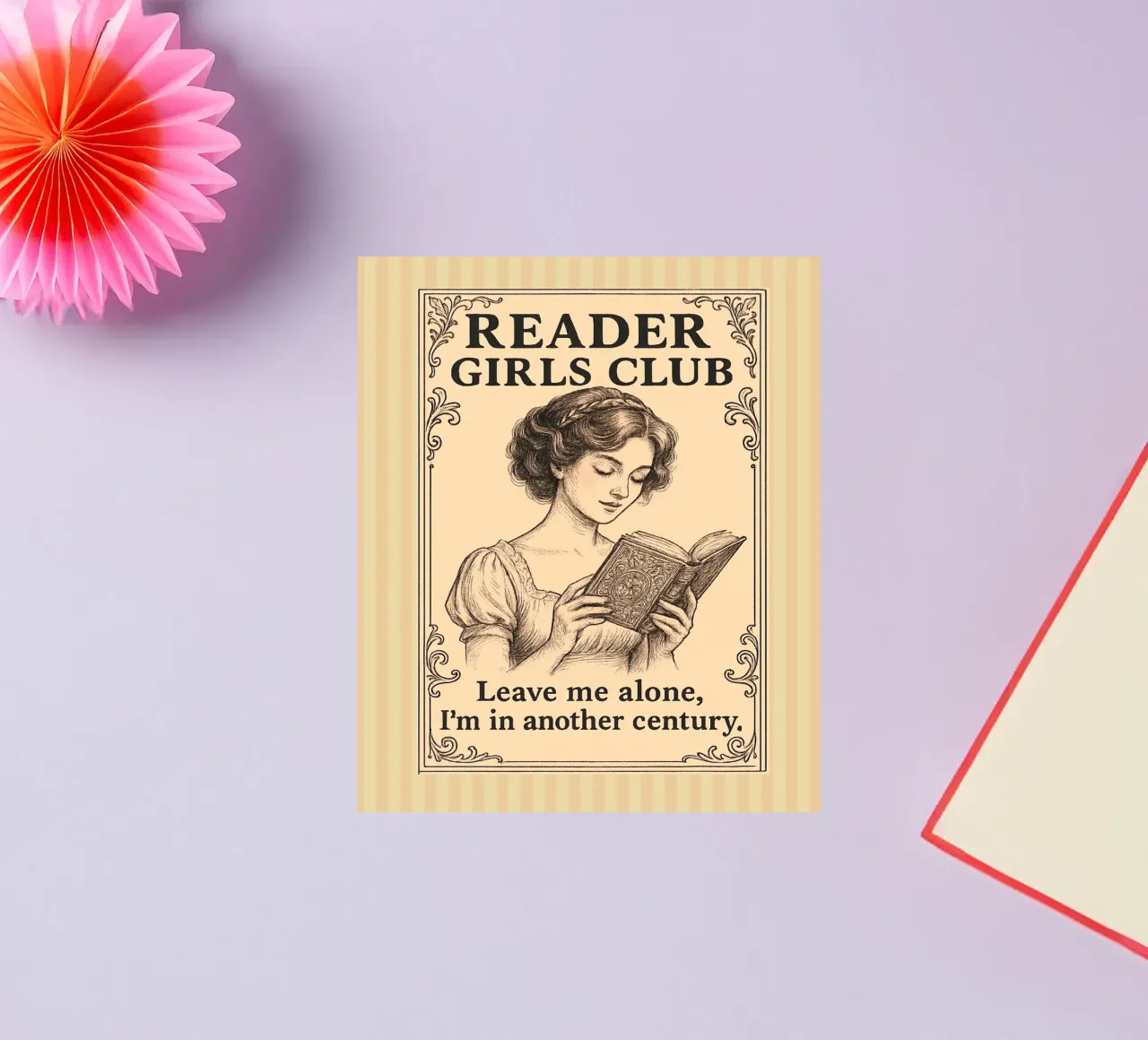 Reader Girls Society: leave me alone sticker by Taika Tori Art