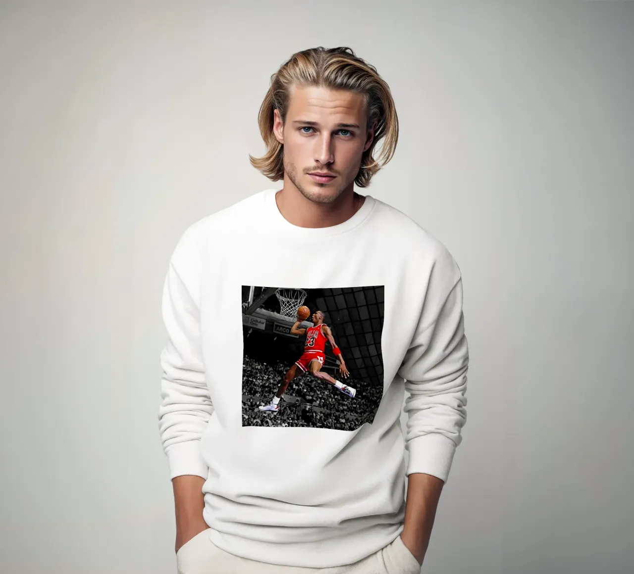 Poster per i Bulls 23 Slam dunk felpa da FAKE ARTWORK STORE